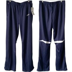 NEW ASICS Cali Track Sports Pants Navy Blue Size Medium Soccer Warm Up Pants